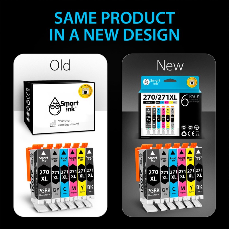 Smart Ink Compatible Ink Cartridges Replacement for Canon Pixma PGI-270XL