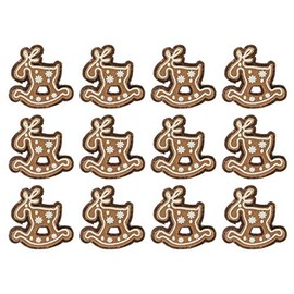 MIJOMA Set of 12 Gift Stickers Christmas Gingerbread Stickers Felt Christmas Decoration Gifts Decoration (Gingerbread Reindeer)