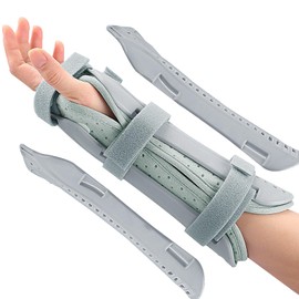 Forearm & Wrist Support Brace Splint, Forearm Immobilizer Brace Splints Breathable Wrist Splint for Carpal Tunnel, Upgraded with Double Splint, Great for Wrist Pain, Sprain, Sports Injuries