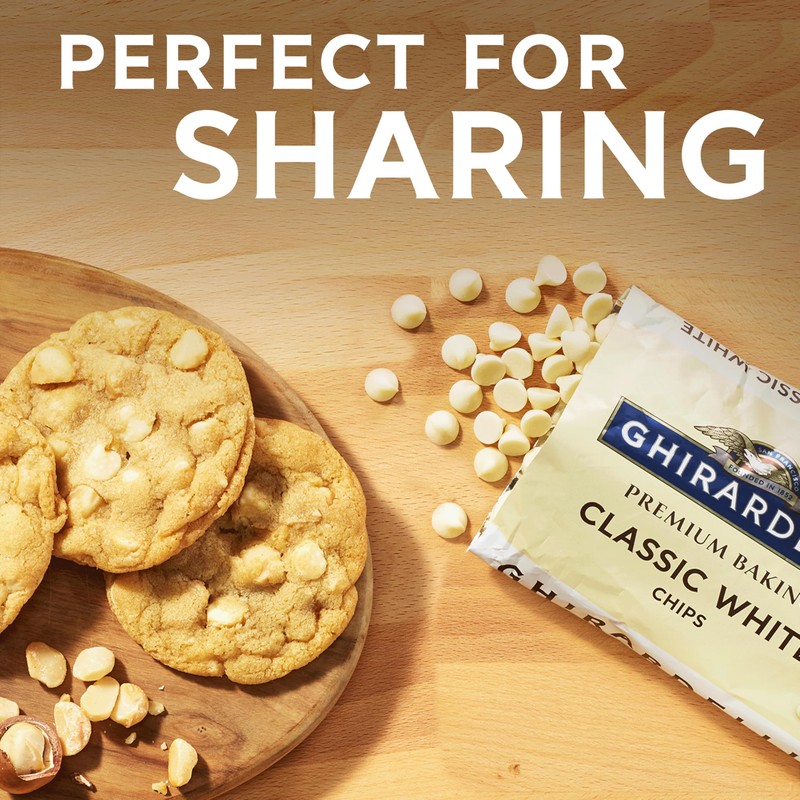 GHIRARDELLI Classic White Vanilla Flavored Premium Baking Chips, 11 OZ