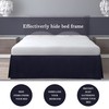 PiccoCasa Pleated Bed Skirt Classic Polyester Dust Ruffled with 14