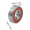 sourcingmap 2pcs 6003RS Deep Groove Sealed Shielded Ball Bearing 35
