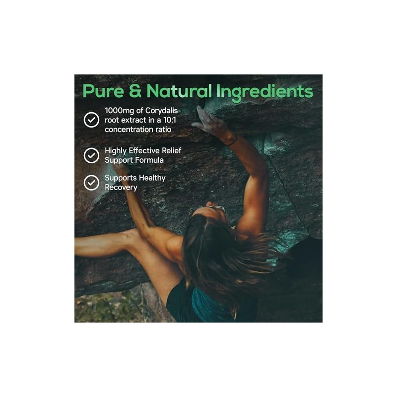 Parker Naturals Pure Corydalis Root Extract Capsule - 1000mg Strength,