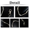 White Fang AZ196 Wallet Chain, Fall Prevention, Barbed Wire, Lock,