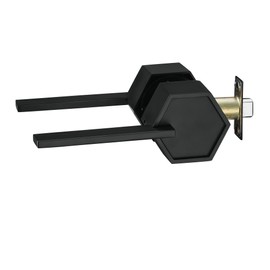 Berlin Modisch Zero Gravity Metro Series Passage Lever Door Handle Non-Locking Lever Set [for Hallway or Closet Doors] Reversible Heavy Duty – Iron Black Finish