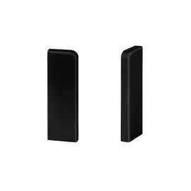 KGM End Pieces for Skirting Board Modern Black – Dimensions: 16 x 58 mm – Clean End in Modern Design – Pack of 2