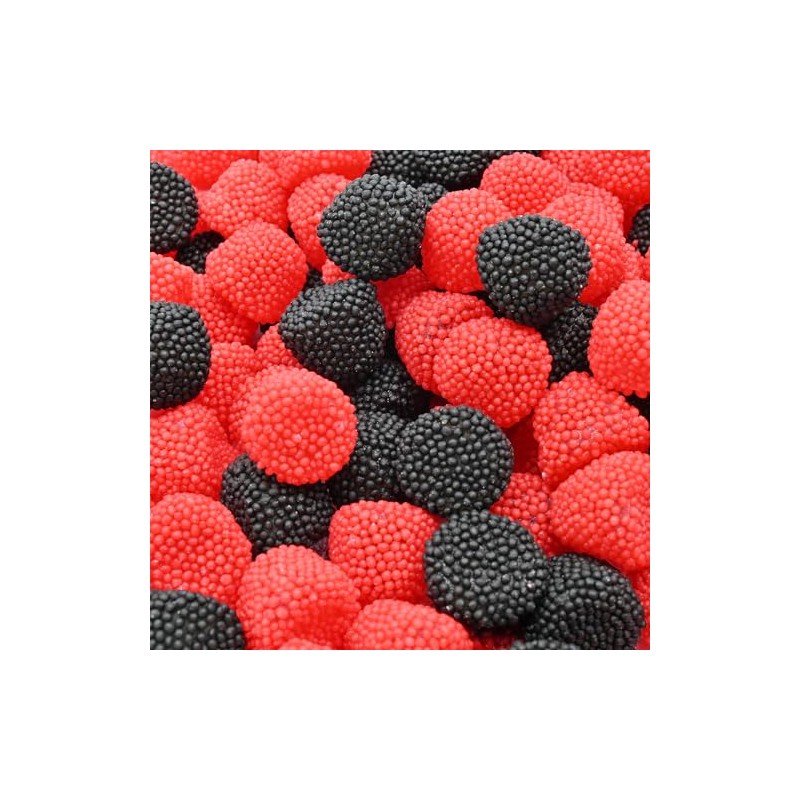 Candy Retailer Gummi Berries Candy (Red & Black, 1 Lb)