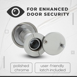 MomsUnited – Peep Holes for Door – Peephole with 200° Wide Viewing Angle – Peephole for Front Door – for Enhanced Door Security – Easy Installation – Includes Drill & Allen Wrench – Pack of 2