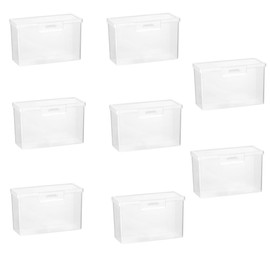 DACUAN 8 boxes poker storage box, clear plastic game card case,