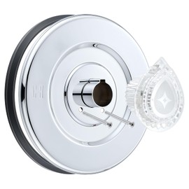 Enhon Tub and Shower Trim Kit, Shower Trim Compatible with Moen Chateau T470 Single Handle Tub/Shower Standard Valve, Escutcheon Screws Tube and Handle(Chrome, Knob)