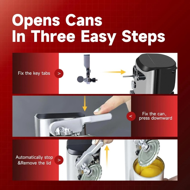 Davivy Heavy Duty Electric Commercial Can Opener Automatic Smooth Edge