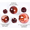 JIC Gem Natural Red Agate Crystal Ball Round Healing Crystals