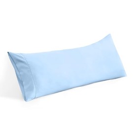 Body Pillow Cover 20x54 Body Pillow Case 100% Egyptian Cotton 600 Thread Count Soft, Skin- Friendly 1 Pack Body Pillowcase with Envelope Closure 20 x 54 Inches, Light Blue