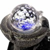 LED Illuminated Tabletop Waterfall Flowing Water Fountains with Ball for