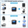 Bluetooth 5.3 Receiver Transmitter, Wireless Audio Adapter 2-in-1 Bluetooth Transmitter