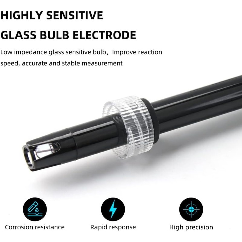 PH Electrode Probe, 0-14 PH Probe Electrode BNC PH Electrode