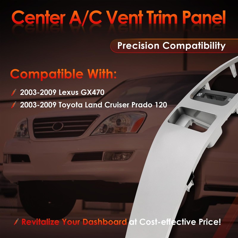 Center Dash A/C Air Vent, Compatible with 2003-2009 Lexus GX470,