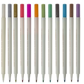 12-Color Metallic Marker Pens Set - Glittering Metallic Colors, Medium Tip, Smooth Flow, Non-Toxic, Eco-Friendly, Ideal for Doodling, Drawing, Crafts, DIY Projects, and Gifts