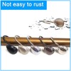 Decorative Shower Curtain Hooks Rust Proof for Bathroom Shower Rod,