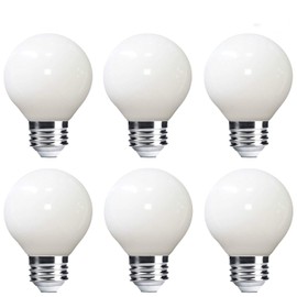MRDENG Vanity LED Light Bulbs 40 Watt for Vanity Mirror, G16.5 3.5W Globe LED Bulb, E26 Socket, Warm White (2700K) Pack of 6
