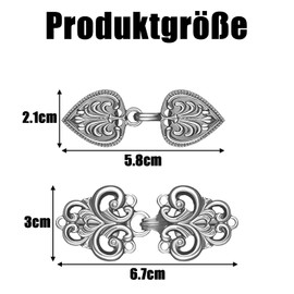 QZKJQDD vintage sweater clips, 13mm, Metal