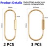 5-Pack Brass Key Rings - Gold Keychain with Screw Lock