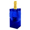 Muka Blue Wine Ice Bag with Handle, Collapsible Wine Cooler