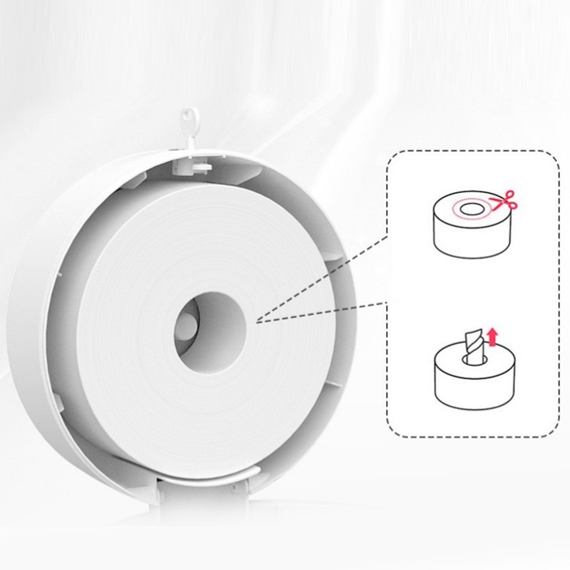 Toilet Paper Dispenser Plastic Wall Mounted Auto Cut Off Waterproof