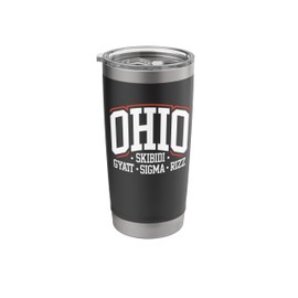 Ohio Skibidi Gyatt Sigma Rizz Funny Meme Vintage Birthday Stainless Steel Insulated Tumbler