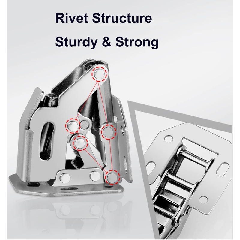 Heavy Duty Soft Close Cabinet Hinges, Stainless Steel Surface Mount,
