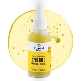 Tropical Heal - Spill The C Serum Facial Vitamina C Iluminador Antioxidante con Carambola y Ácido Ascórbico 10% - Piel Radiante y Suave, 30 ml