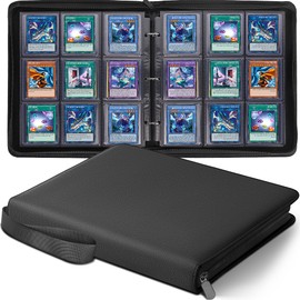 360 Toploaders Binder, 9-Pocket Top Loader Storage Album, Sided Loading Pockets for Sports Game TCG Cards in 3 x 4'' Toploaders