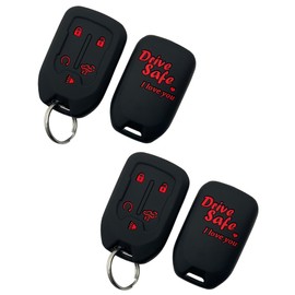 Key Fob Cover for Chevy GMC Accessories 5 Button Smart Key Fob Case for Chevy Silverado 1500 2500HD 3500HD and 2023 2022 2021 2020 2019 GMC Sierra Remote Protector (Black B and Black B)