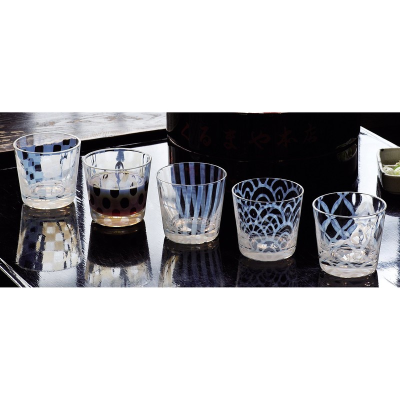 廣田硝子(Hirota Glass) そば猪口 大正浪漫硝子 つなぎ格子 TR-33-6