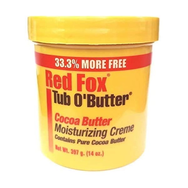 Red Fox Tub O' Butter Cocoa, Moisturizing Creme 10.5 oz