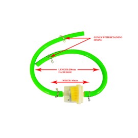 Motorbike Fuel Filter Line Tube Hose with Fuel Filter (4mm Inner Diameter) 8mm external Diameter Petrol Oil Motorbike Dirt ATV Moped Scooter Trike Quad