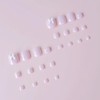 NICENEEDED 24 PCS French Fake Toe Nails, Pink Short Square