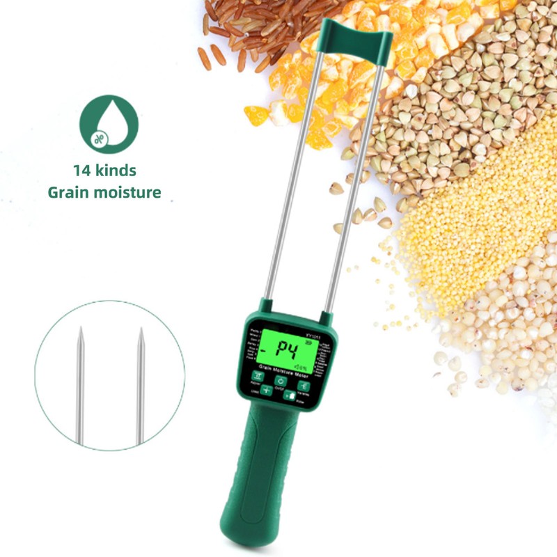 Hay Moisture Meter Wheat Soybean Grain Moisture Tester LCD Display