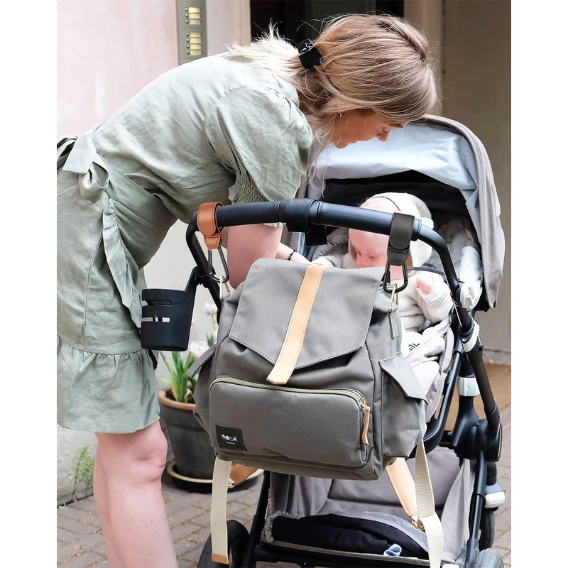 MYGLOAR 2PCS Award Winning Pram Bag Hooks, Changing Bag Pram