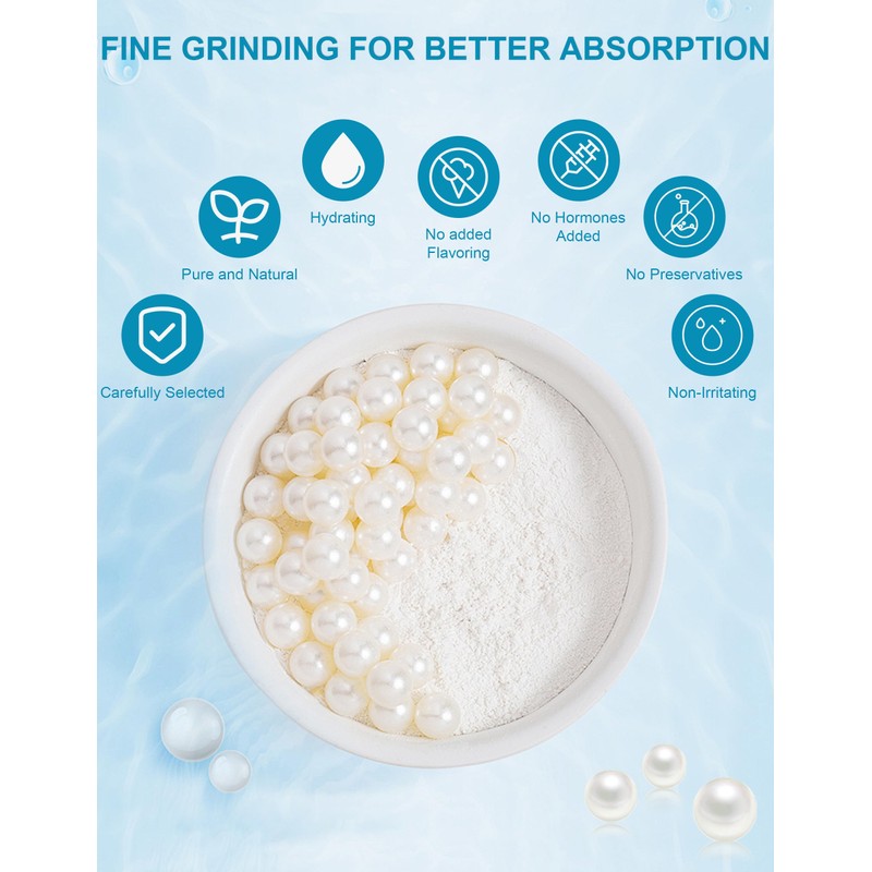 2PCS Freshwater Pearl Powder Organic, 100% Natural Pearl Powder, DIY