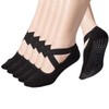 Toes&Feet 2-Pack Black Padded Cushion Barre Yoga Pilates Socks with
