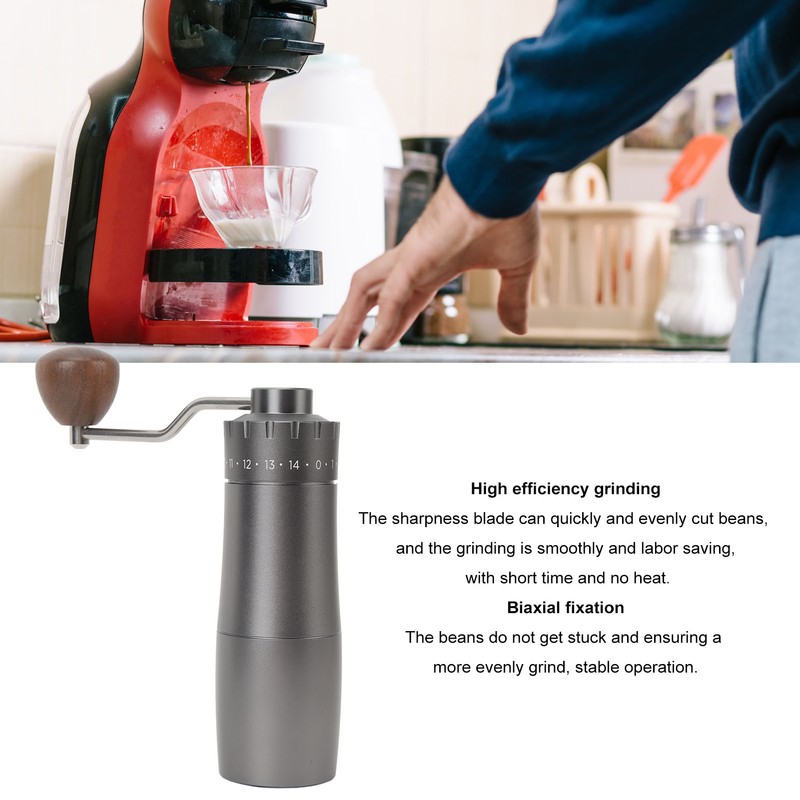 Coffee Grinder Stainless Steel Manual Coffee Grinder Portable Hand Crank