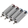 4Pcs RCA Sound Plug Chrome Plated Welding Phono RCA Male