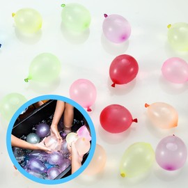 Pack of 555 Water Bombs Self-Closing, Reusable Water Bombs with 4 Tap Connections, Colourful Water Balloons, 60 Seconds Quick Filler, Water Bomb Balloons, for Beaches, Pool Party