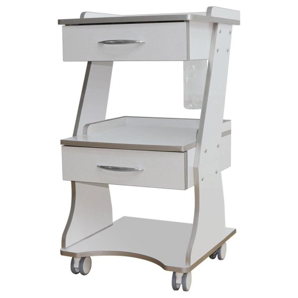 Unbranded Dental Rolling Trolley with Built-In Socket and Water Bottle