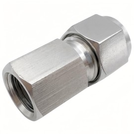 Lophtnix Stainless Steel 304 Compression Coupler Tube Fitting 1/4" OD x 3/8" NPT Female Connector with Double Ferrule Adapter, Pack of 2