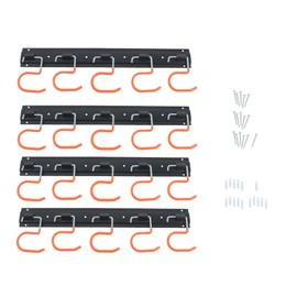 elfinrm 68 in All Metal Garden Tool Organizer, Garage Wall Organizer with Hooks, Adjustable Garage Organizers and Storage for Broom Rake Holder Shovel