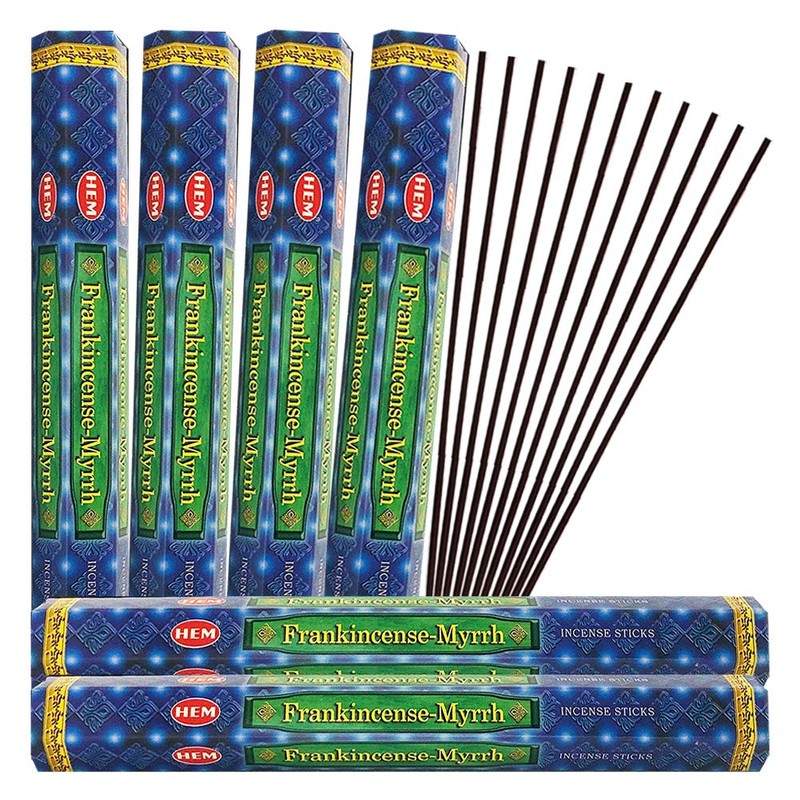 Frankincense and Myrrh Incense Sticks and Incense Stick Holder Bundle
