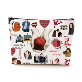 LONGXIN Twilight Merch Makeup Bag Cosmetic Bag Vampire Merch Edward Vampire Gift TV Show Inspired Gifts for Girls Vampire Lover Edward Bella Fans Movie Lovers