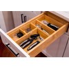 Umilife Bamboo Kitchen Drawer Organizer, Extra High Silverware Tray, Flatware